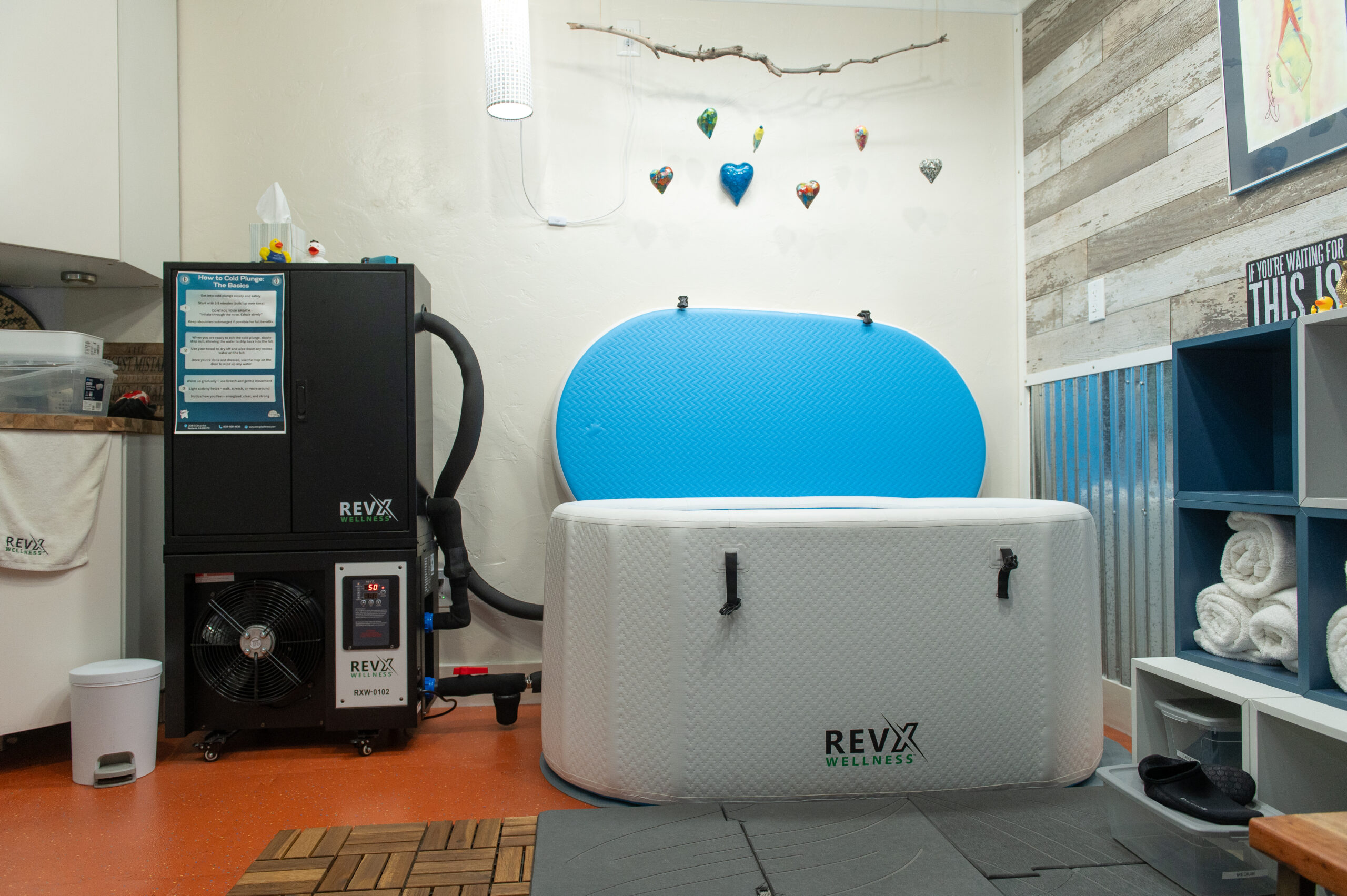 Cold plunge in the Recovery Room at The Energy Lab in Redlands, CA.