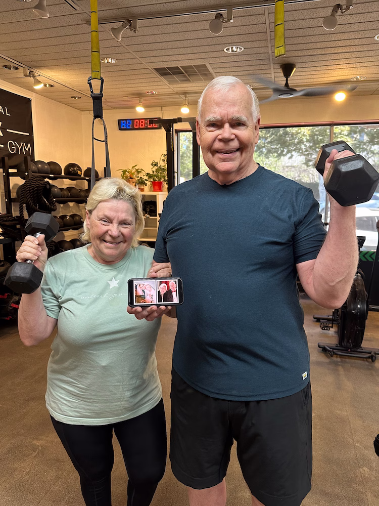 Ruthie and Charlie Goodacre training together at The Energy Lab in Redlands.